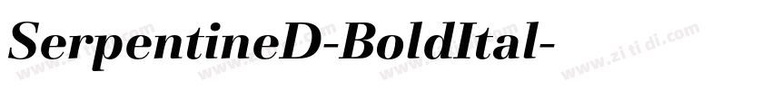 SerpentineD-BoldItal字体转换