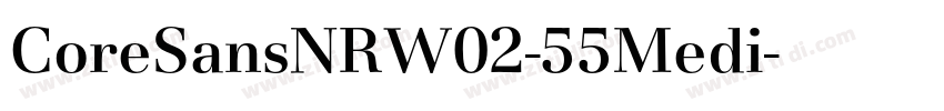 CoreSansNRW02-55Medi字体转换
