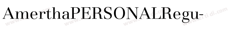 AmerthaPERSONALRegu字体转换