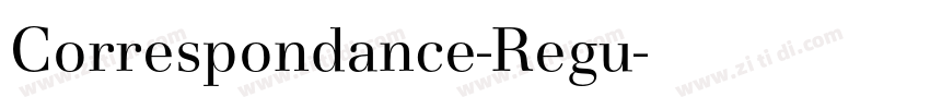 Correspondance-Regu字体转换