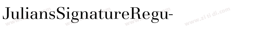 JuliansSignatureRegu字体转换