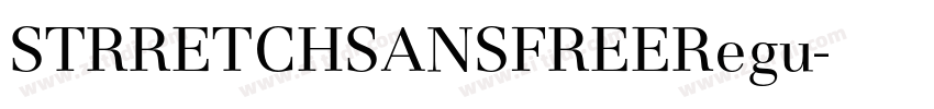STRRETCHSANSFREERegu字体转换