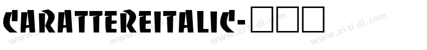 carattereitalic字体转换