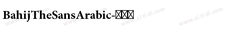 BahijTheSansArabic字体转换