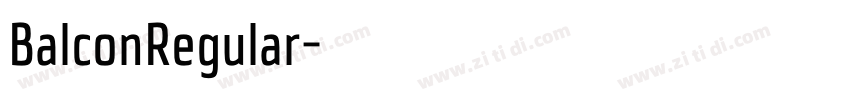 BalconRegular字体转换