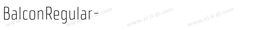 BalconRegular字体转换