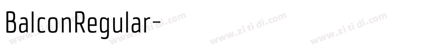 BalconRegular字体转换