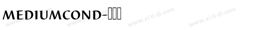 mediumcond字体转换