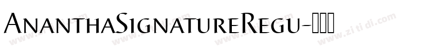 AnanthaSignatureRegu字体转换