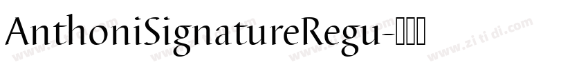 AnthoniSignatureRegu字体转换