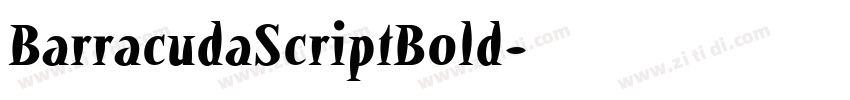 BarracudaScriptBold字体转换