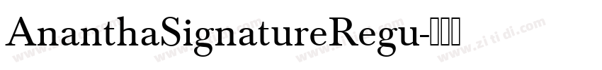 AnanthaSignatureRegu字体转换