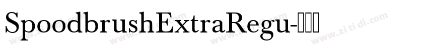SpoodbrushExtraRegu字体转换