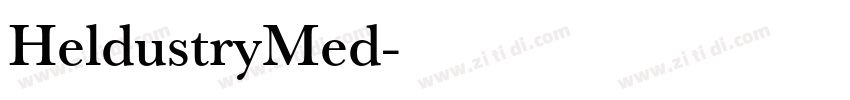 HeldustryMed字体转换