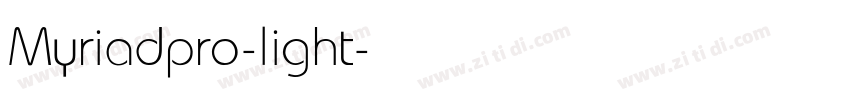 Myriadpro-light字体转换