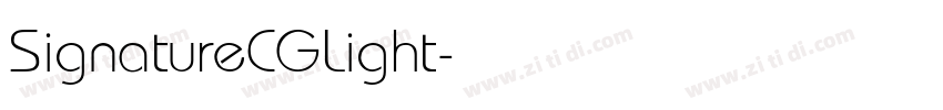 SignatureCGLight字体转换