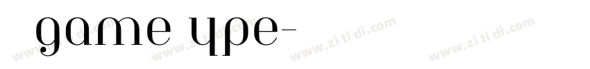 DFgameType字体转换