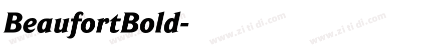 BeaufortBold字体转换