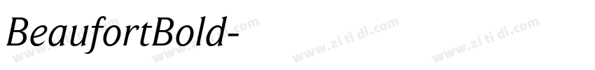 BeaufortBold字体转换