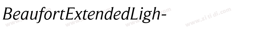 BeaufortExtendedLigh字体转换