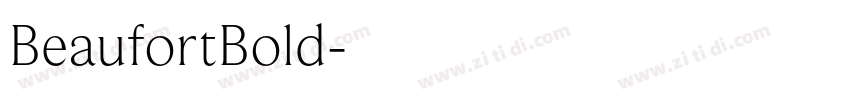 BeaufortBold字体转换