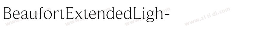BeaufortExtendedLigh字体转换