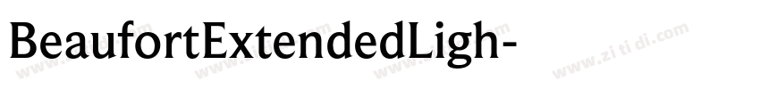 BeaufortExtendedLigh字体转换