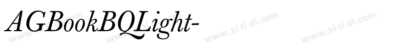 AGBookBQLight字体转换