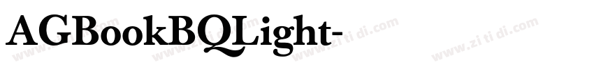 AGBookBQLight字体转换