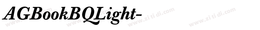 AGBookBQLight字体转换