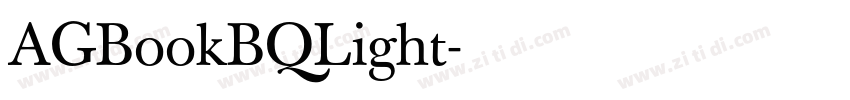 AGBookBQLight字体转换