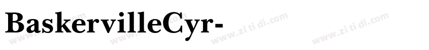 BaskervilleCyr字体转换