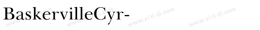 BaskervilleCyr字体转换