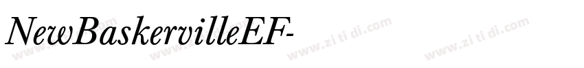 NewBaskervilleEF字体转换