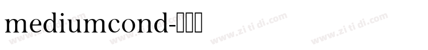 mediumcond字体转换