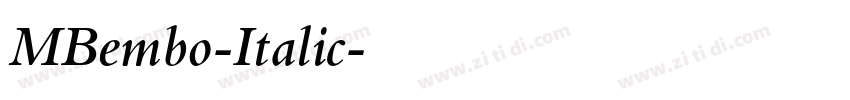 MBembo-Italic字体转换