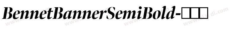 BennetBannerSemiBold字体转换