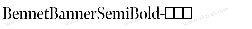 BennetBannerSemiBold字体转换
