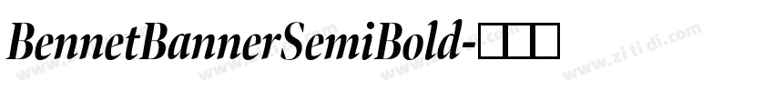 BennetBannerSemiBold字体转换
