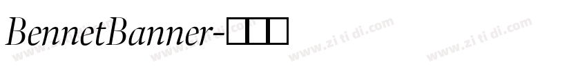 BennetBanner字体转换