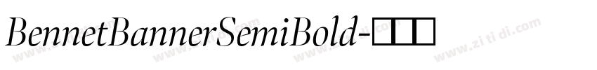 BennetBannerSemiBold字体转换
