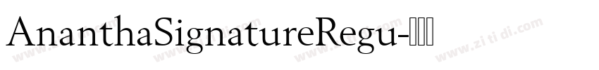 AnanthaSignatureRegu字体转换