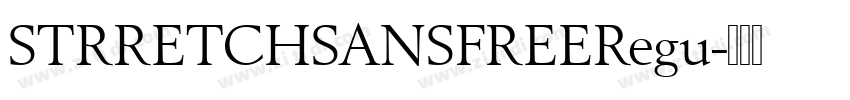 STRRETCHSANSFREERegu字体转换