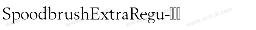 SpoodbrushExtraRegu字体转换