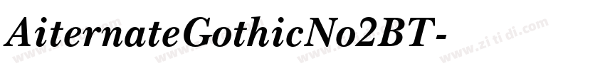 AiternateGothicNo2BT字体转换
