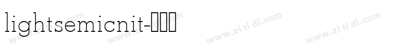 lightsemicnit字体转换