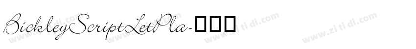 BickleyScriptLetPla字体转换