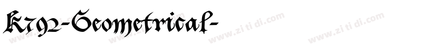 K792-Geometrical字体转换