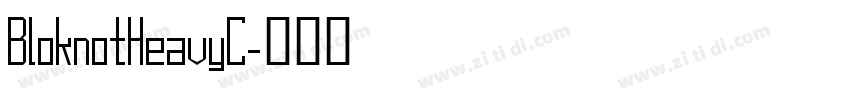 BloknotHeavyC字体转换