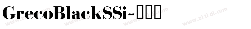 GrecoBlackSSi字体转换